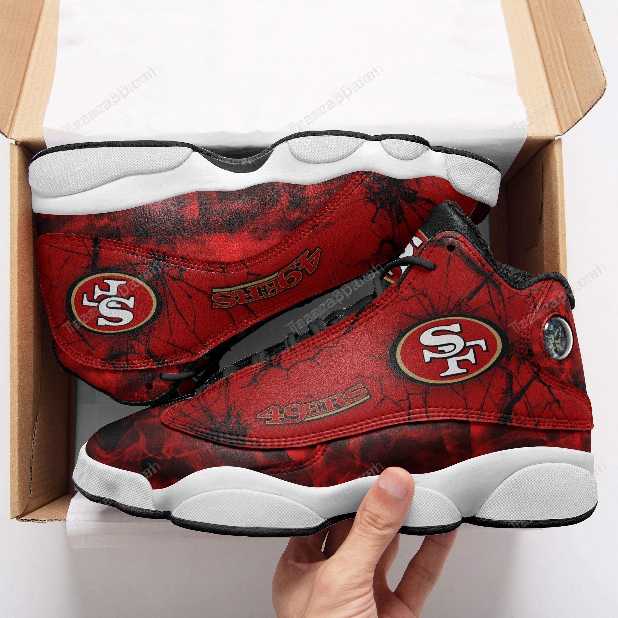 JWFancy San Francisco 49ers AJ13 Sneakers Shoes For Men And Women