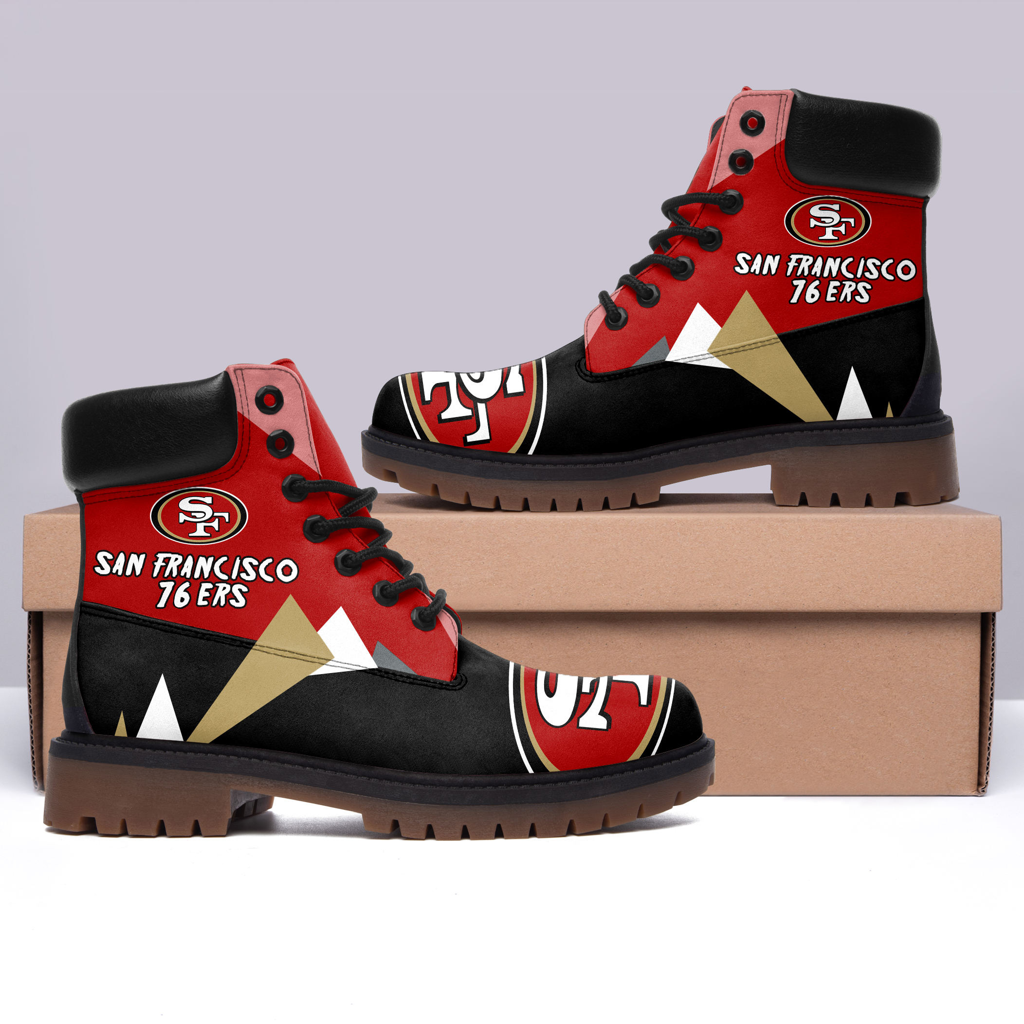 JWFancy San Francisco 49ers Boots Shoes For Men And Women