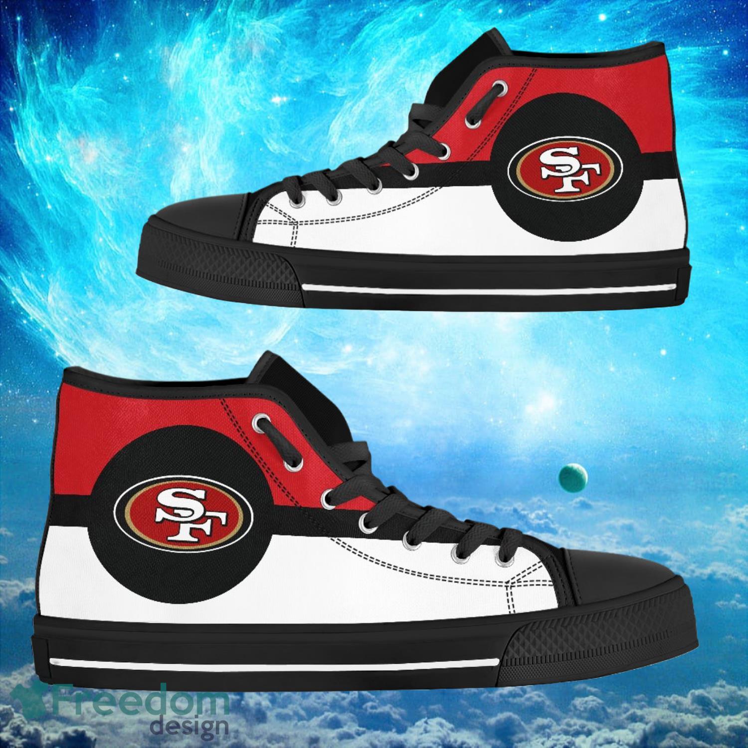 JWFancy San Francisco 49ers High Top Canvas Sneakers Shoes For Men And Women