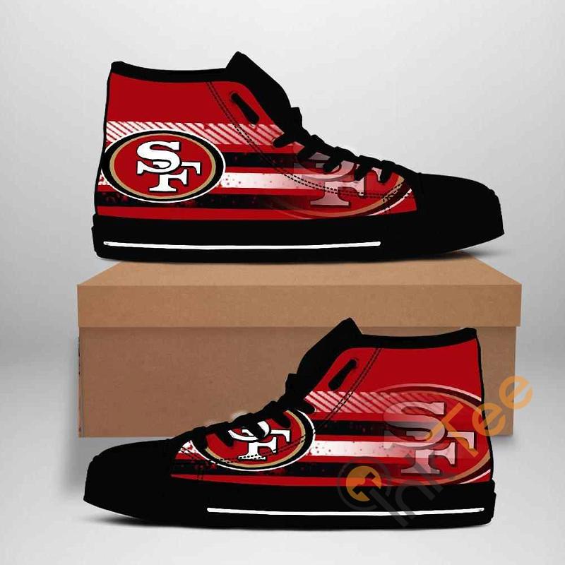 JWFancy San Francisco 49ers High Top Canvas Sneakers Shoes For Men And Women
