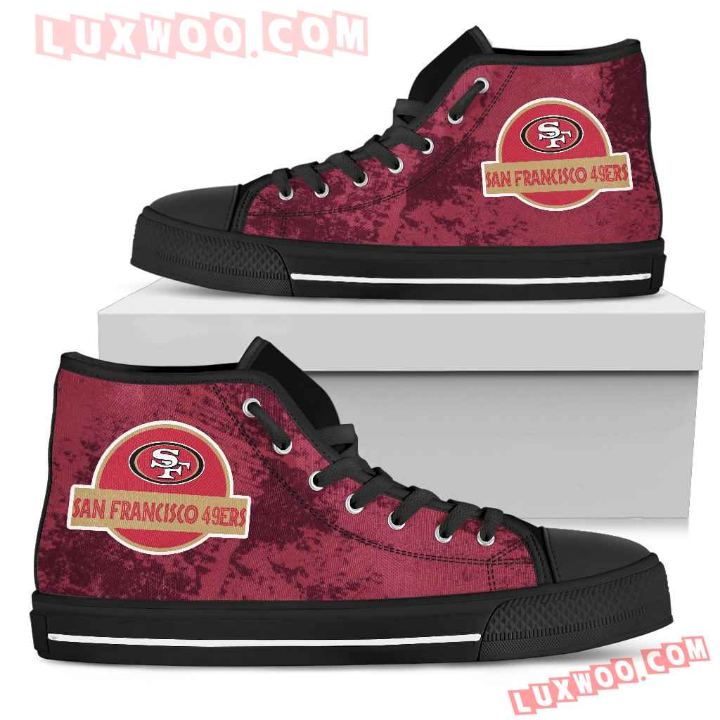 JWFancy San Francisco 49ers High Top Canvas Sneakers Shoes For Men And Women