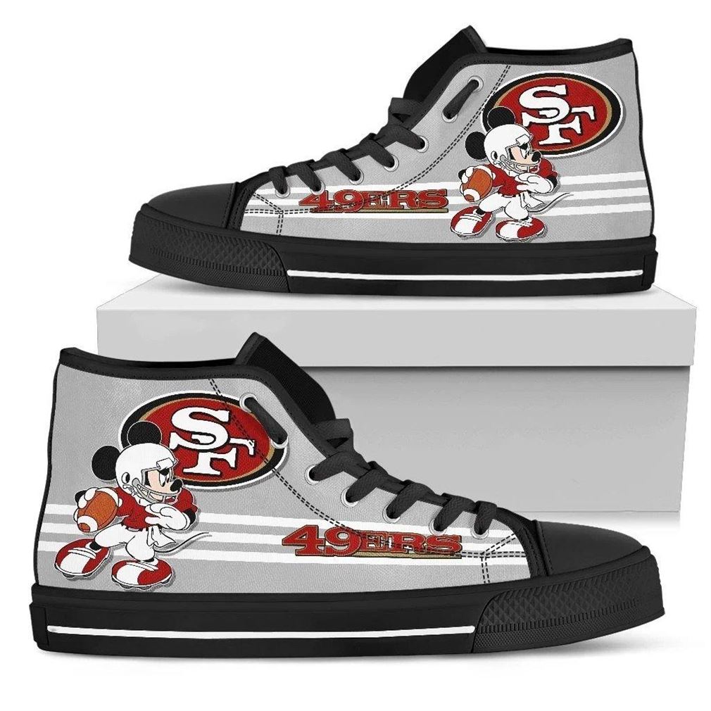 JWFancy San Francisco 49ers High Top Canvas Sneakers Shoes For Men And Women
