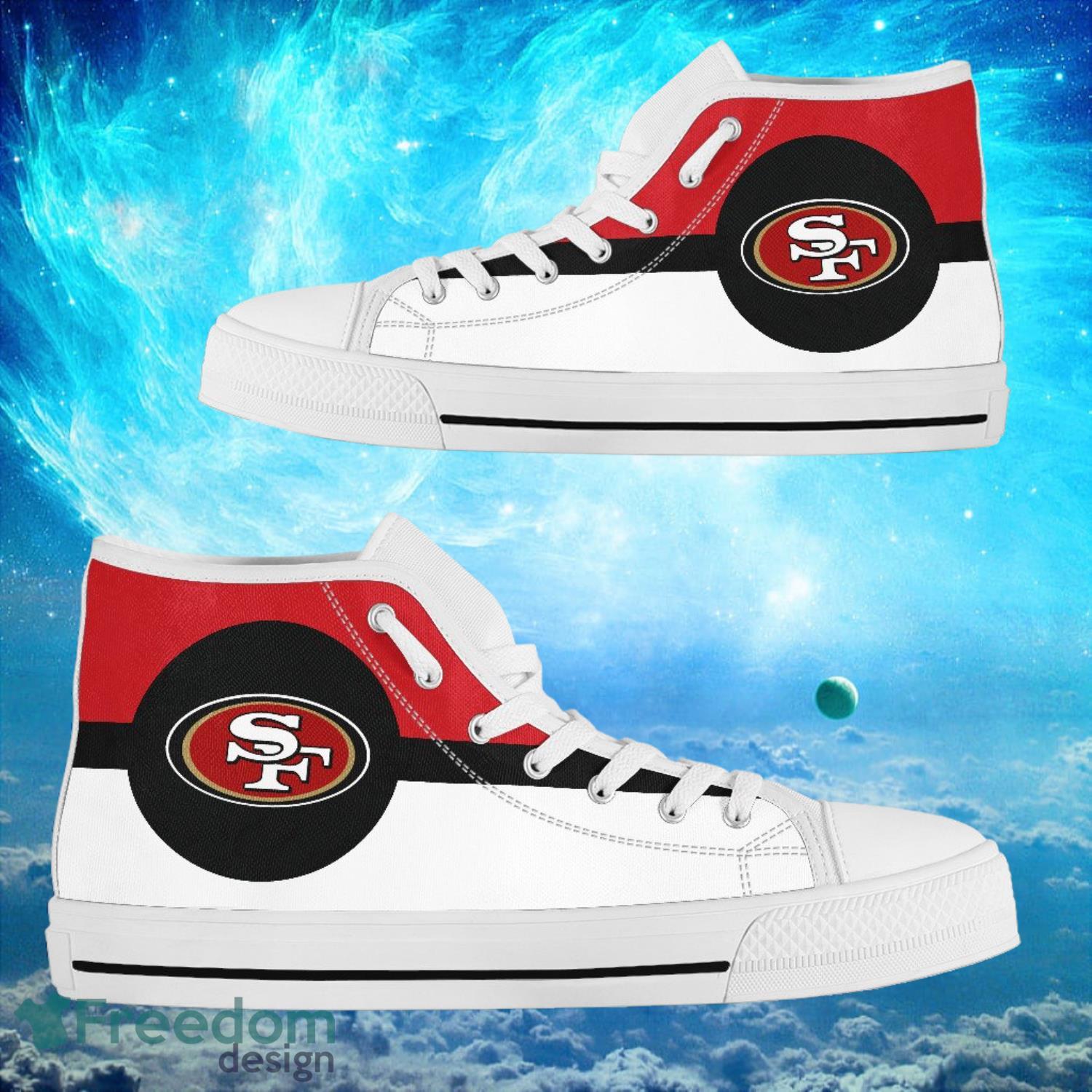 JWFancy San Francisco 49ers High Top Canvas Sneakers Shoes For Men And Women
