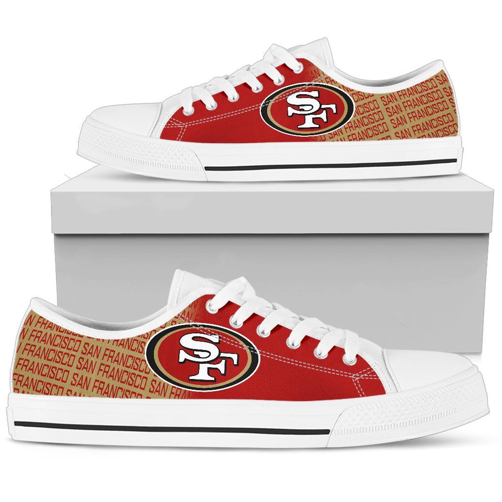 JWFancy San Francisco 49ers Low Top Canvas Sneakers Shoes For Men And Women