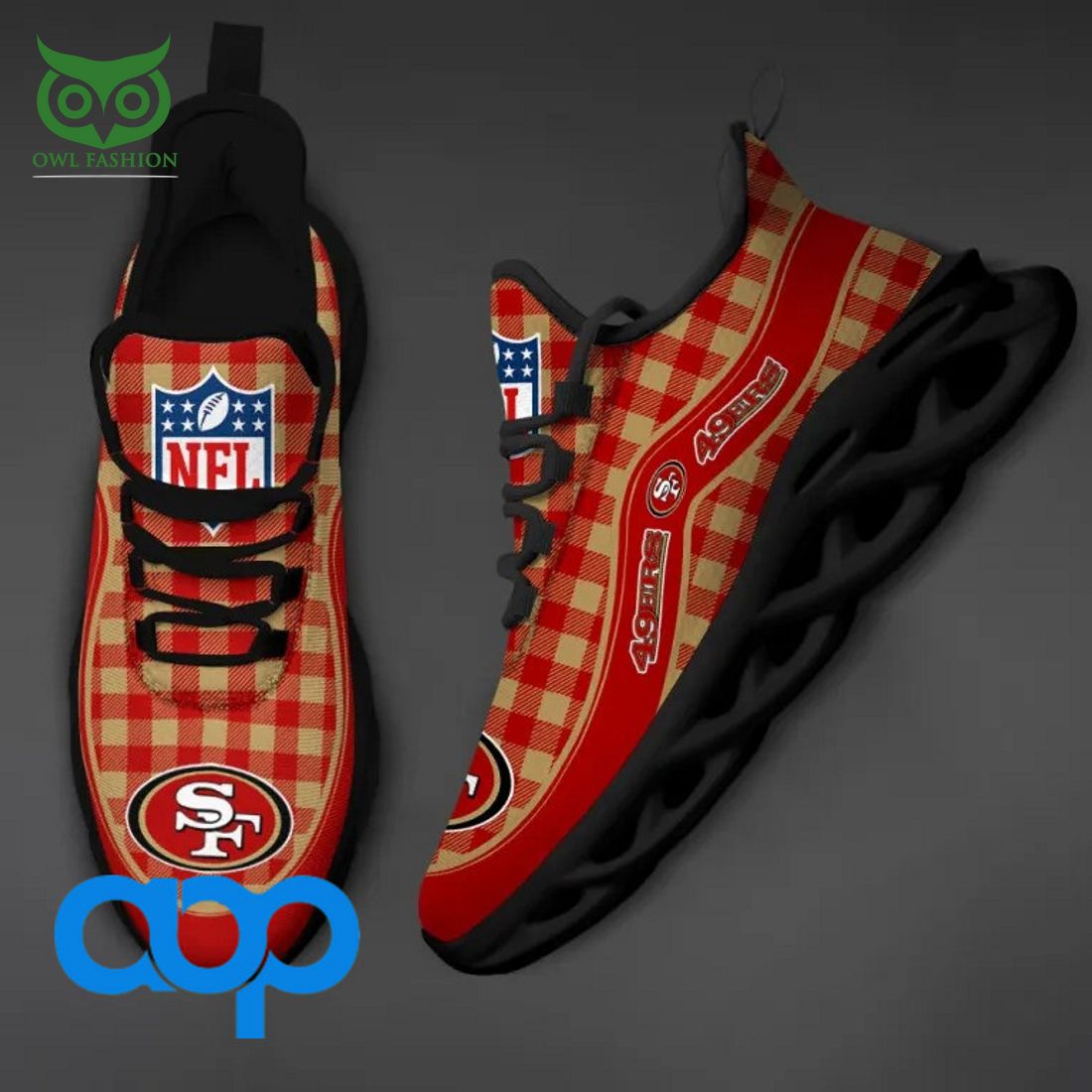JWFancy San Francisco 49ers Max Soul Shoes Sneakers For Men And Women