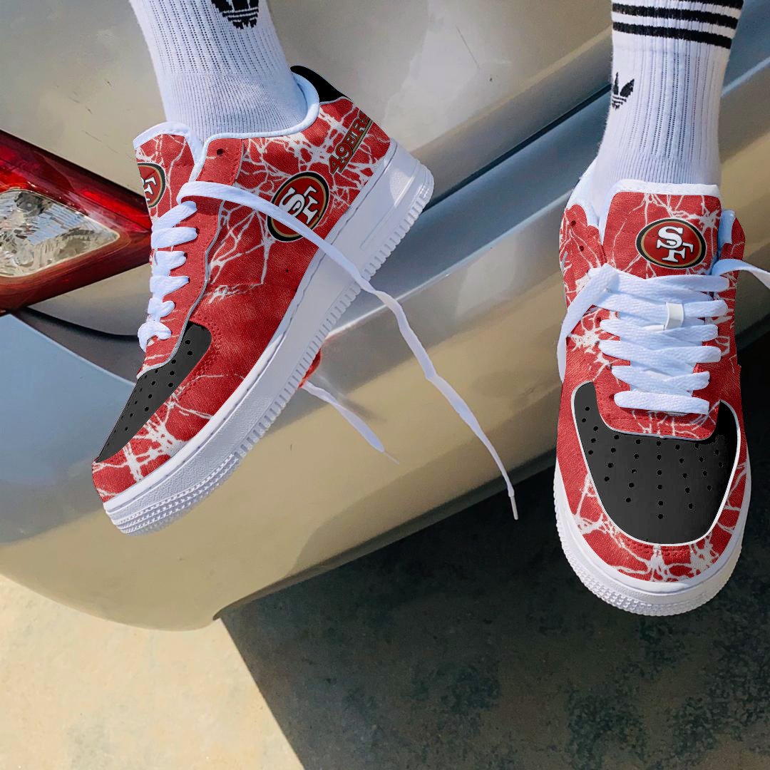 JWFancy San Francisco 49ers NFL Air Low-Top Sneakers Shoes For Men And Women