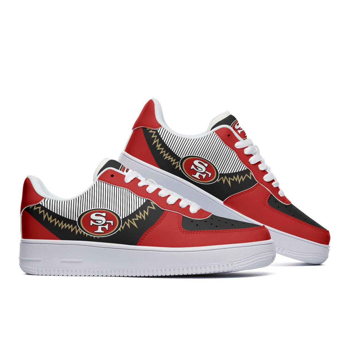 JWFancy San Francisco 49ers NFL Air Low-Top Sneakers Shoes For Men And Women