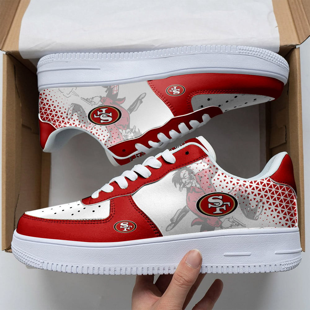 JWFancy San Francisco 49ers NFL Air Low-Top Sneakers Shoes For Men And Women