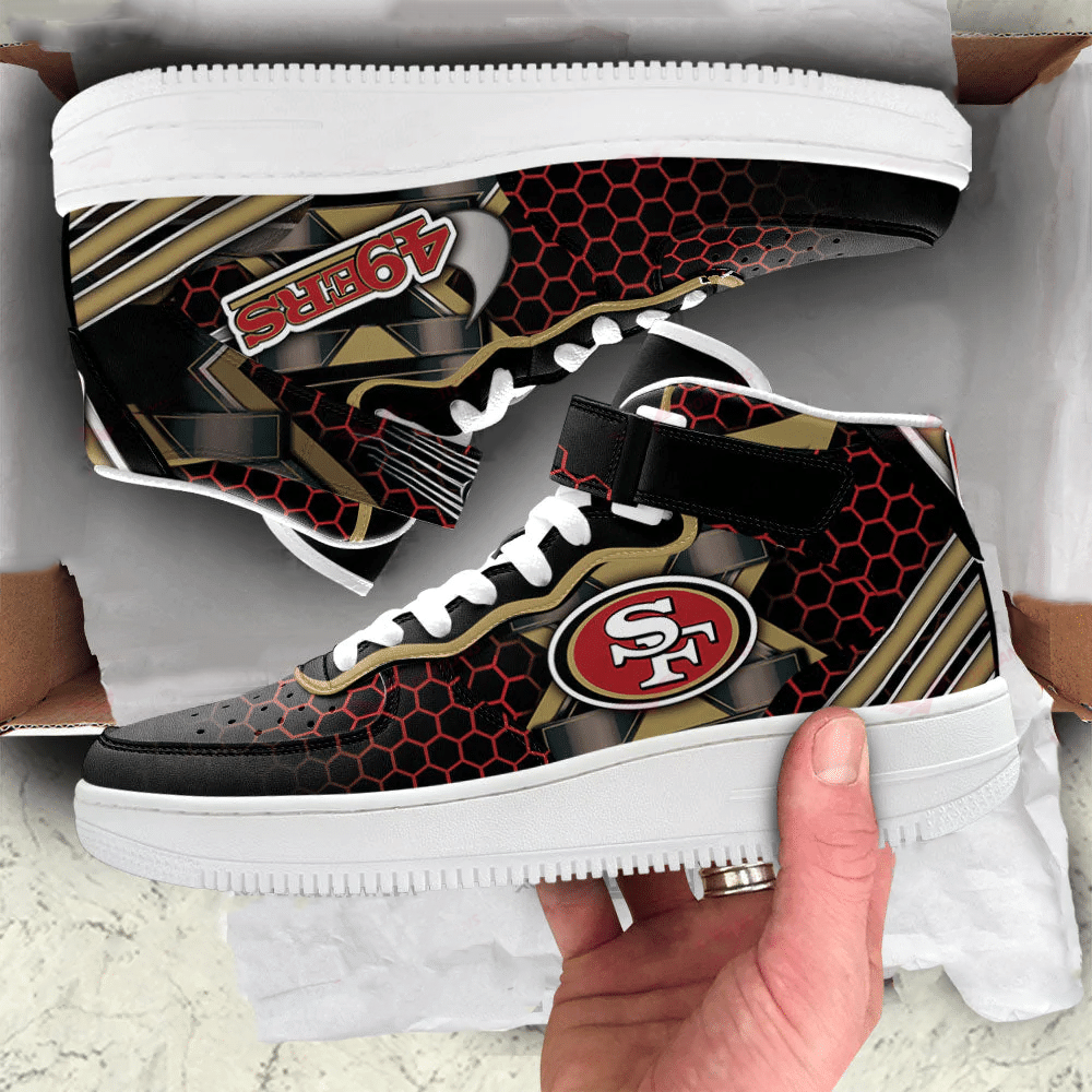 JWFancy San Francisco 49ers NFL Air Low-Top Sneakers Shoes For Men And Women