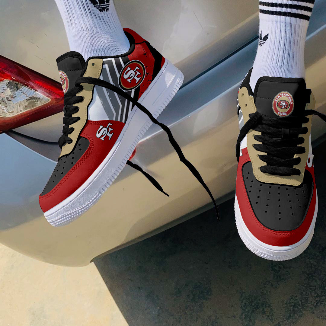 JWFancy San Francisco 49ers NFL Air Low-Top Sneakers Shoes For Men And Women