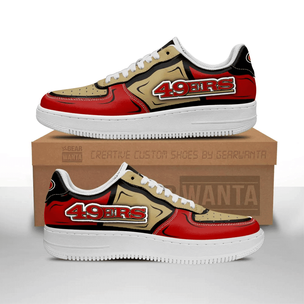 JWFancy San Francisco 49ers NFL Air Low-Top Sneakers Shoes For Men And Women
