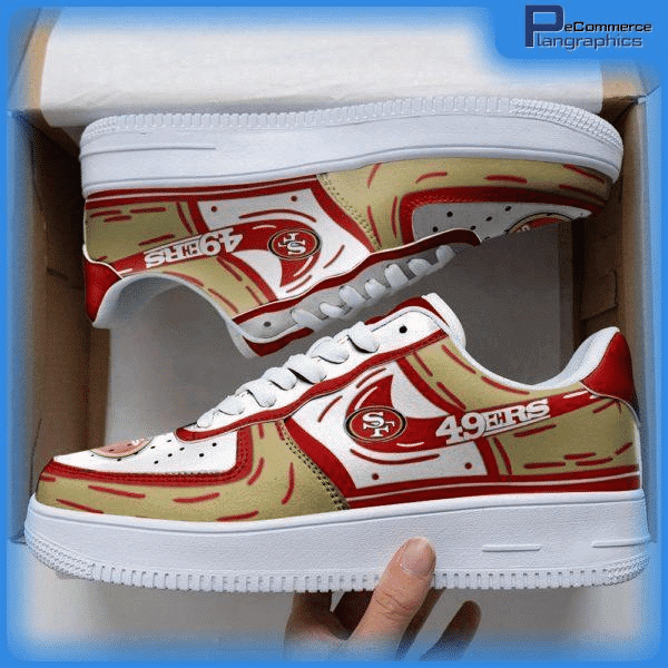 JWFancy San Francisco 49ers NFL Air Low-Top Sneakers Shoes For Men And Women
