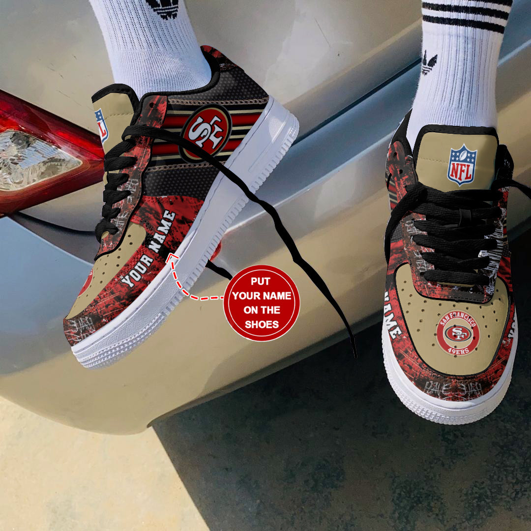 JWFancy San Francisco 49ers NFL Air Low-Top Sneakers Shoes For Men And Women