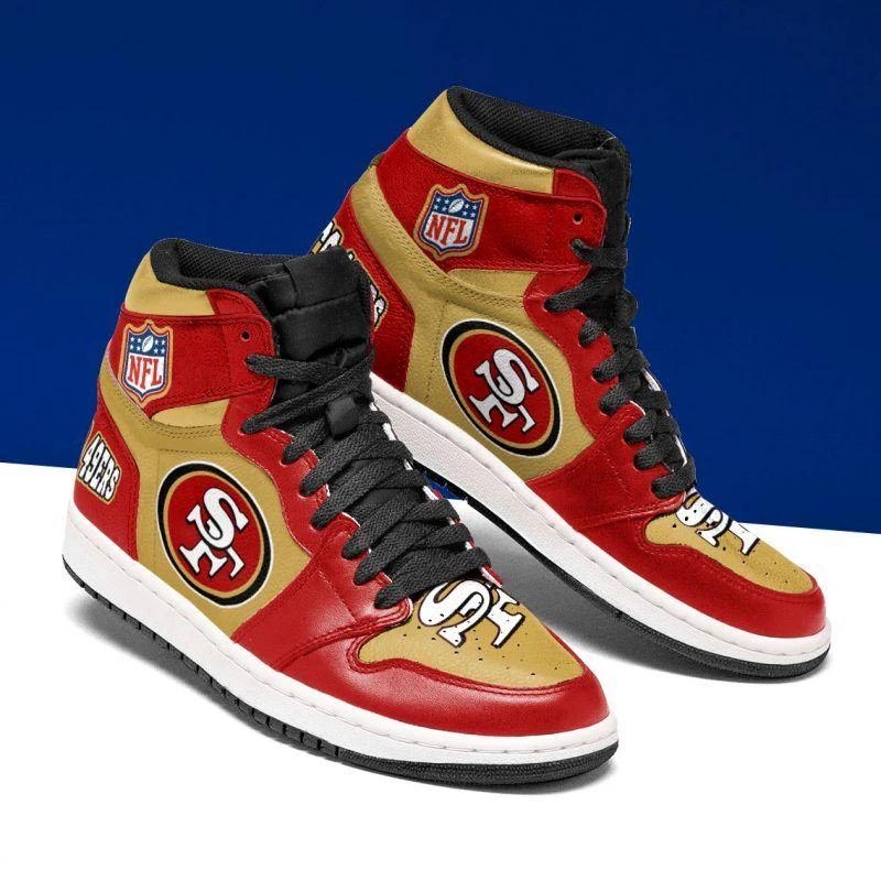 JWFancy San Francisco 49ers NFL AJ1 High Sneakers Shoes For Men And Women