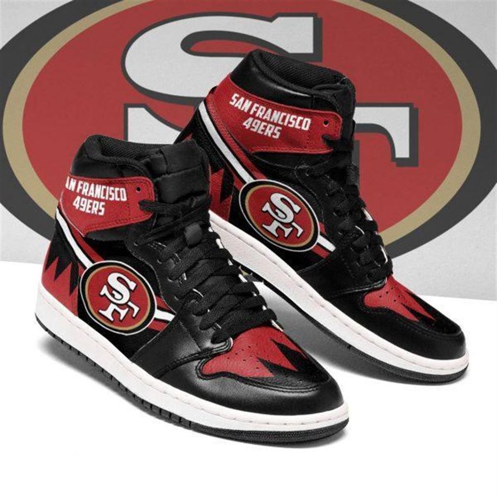 JWFancy San Francisco 49ers NFL AJ1 High Sneakers Shoes For Men And Women