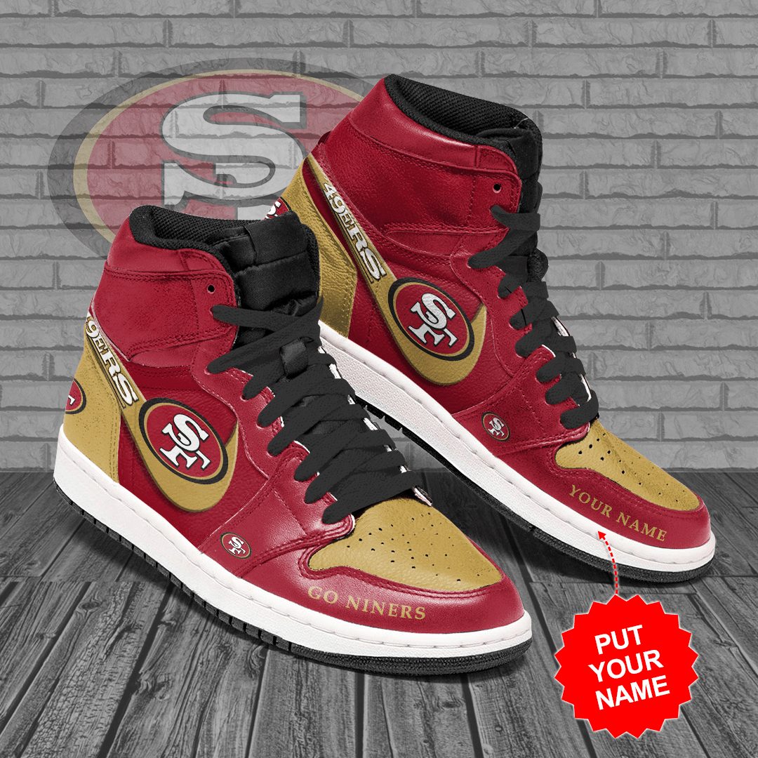 JWFancy San Francisco 49ers NFL AJ1 High Sneakers Shoes For Men And Women