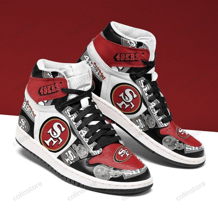 JWFancy San Francisco 49ers NFL AJ1 High Sneakers Shoes For Men And Women