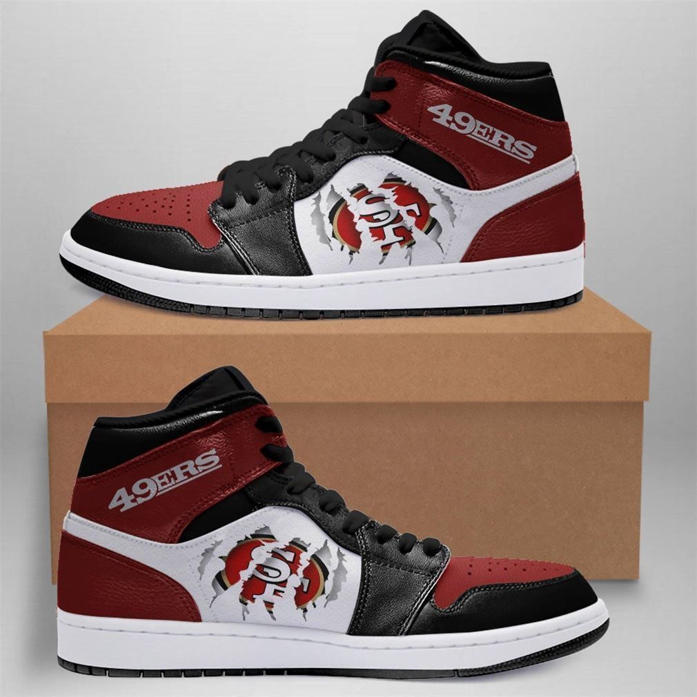 JWFancy San Francisco 49ers NFL AJ1 High Sneakers Shoes For Men And Women