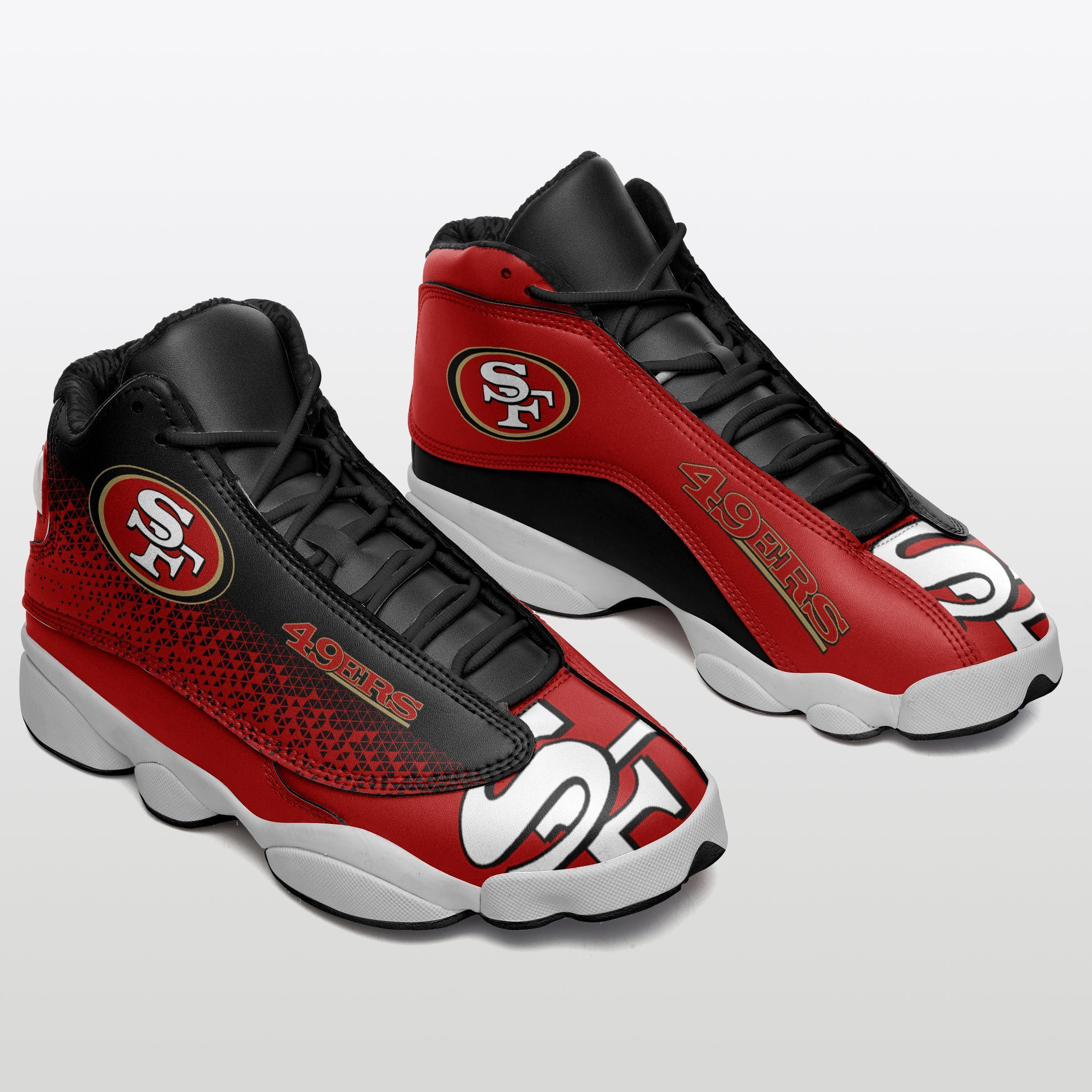 JWFancy San Francisco 49ers NFL AJ13 Sneakers Shoes For Men And Women