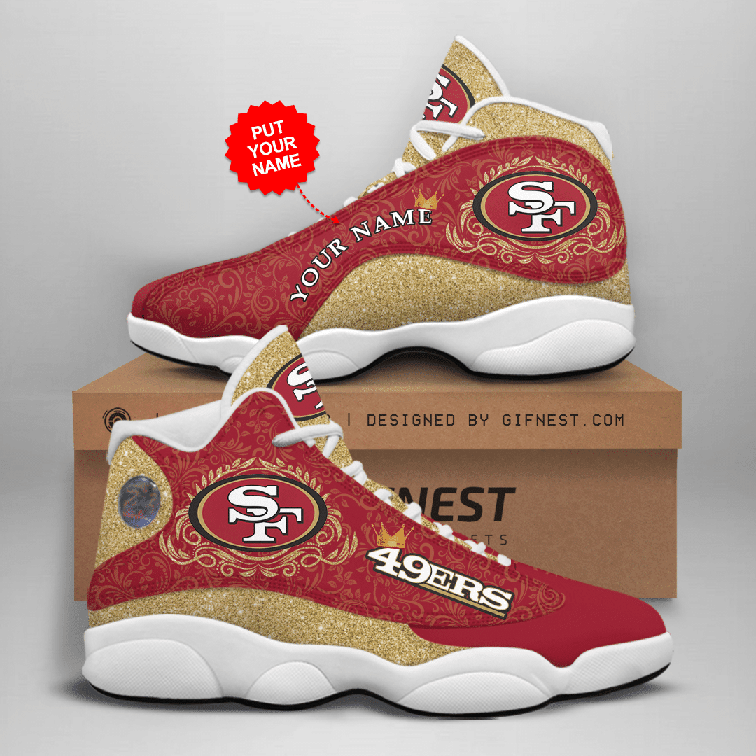 JWFancy San Francisco 49ers NFL AJ13 Sneakers Shoes For Men And Women