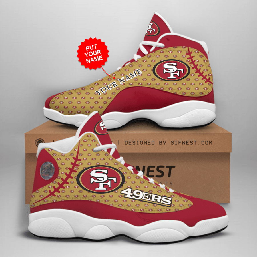 JWFancy San Francisco 49ers NFL AJ13 Sneakers Shoes For Men And Women