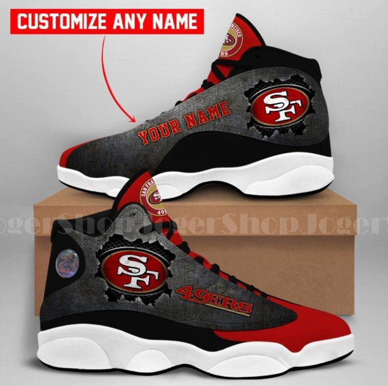 JWFancy San Francisco 49ers NFL AJ13 Sneakers Shoes For Men And Women