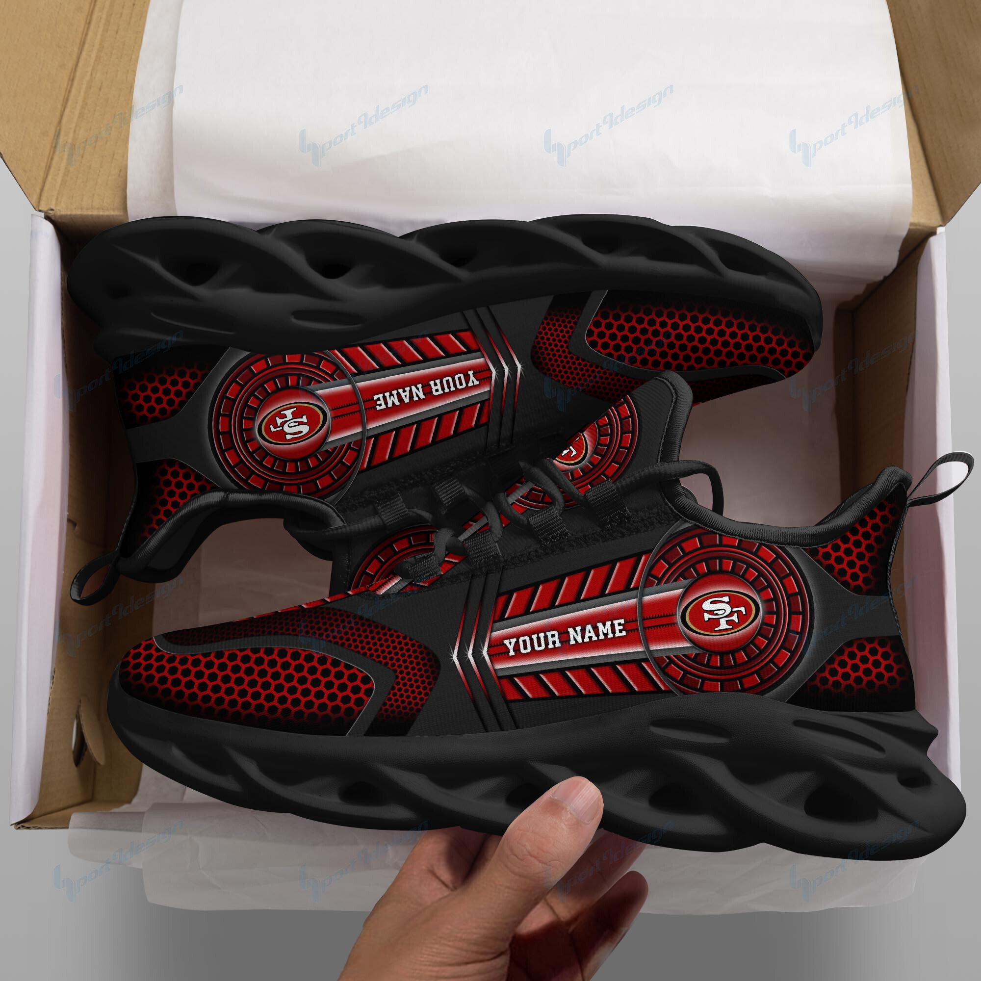 JWFancy San Francisco 49ers NFL Max Soul Shoes Sneakers For Men And Women