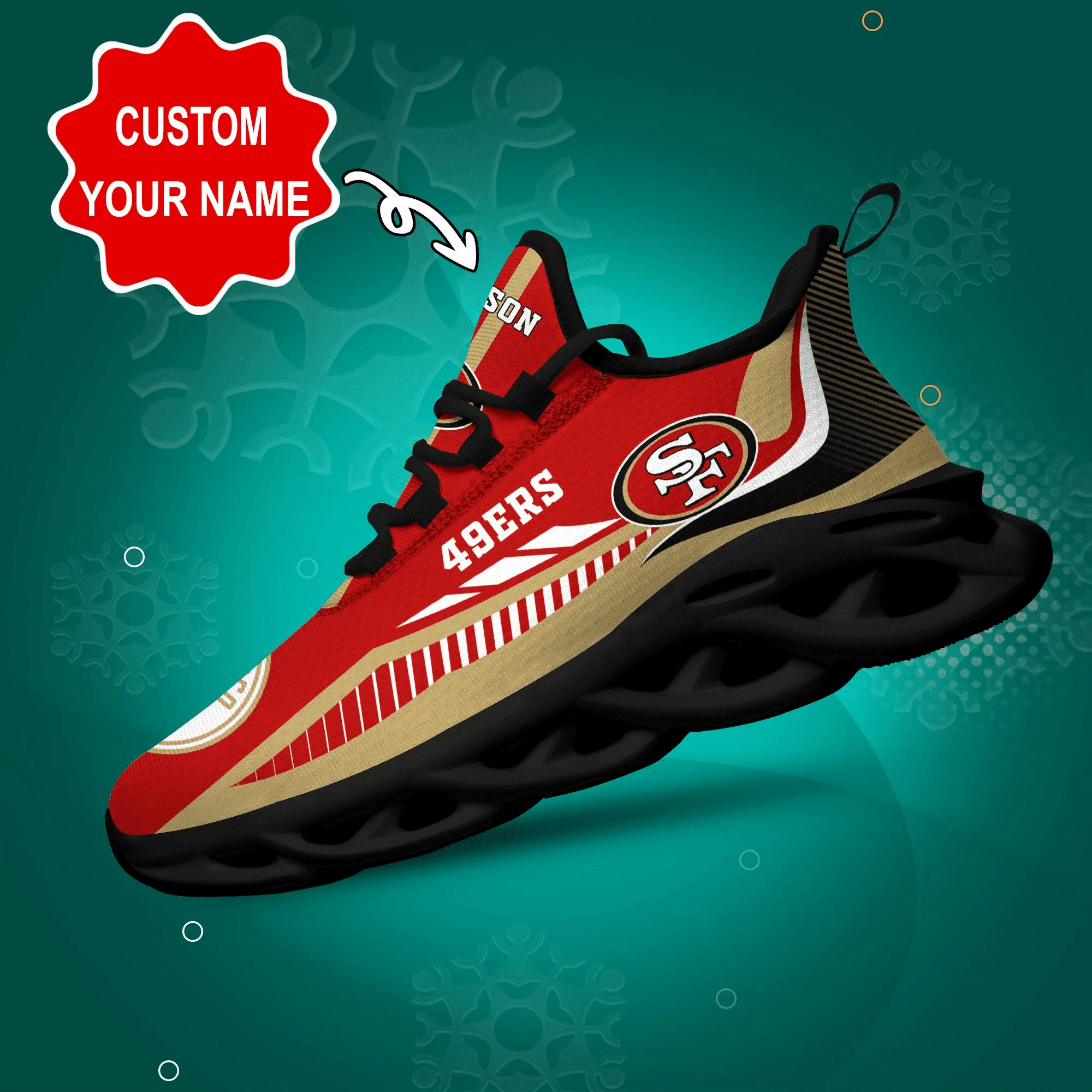 JWFancy San Francisco 49ers NFL Max Soul Shoes Sneakers For Men And Women