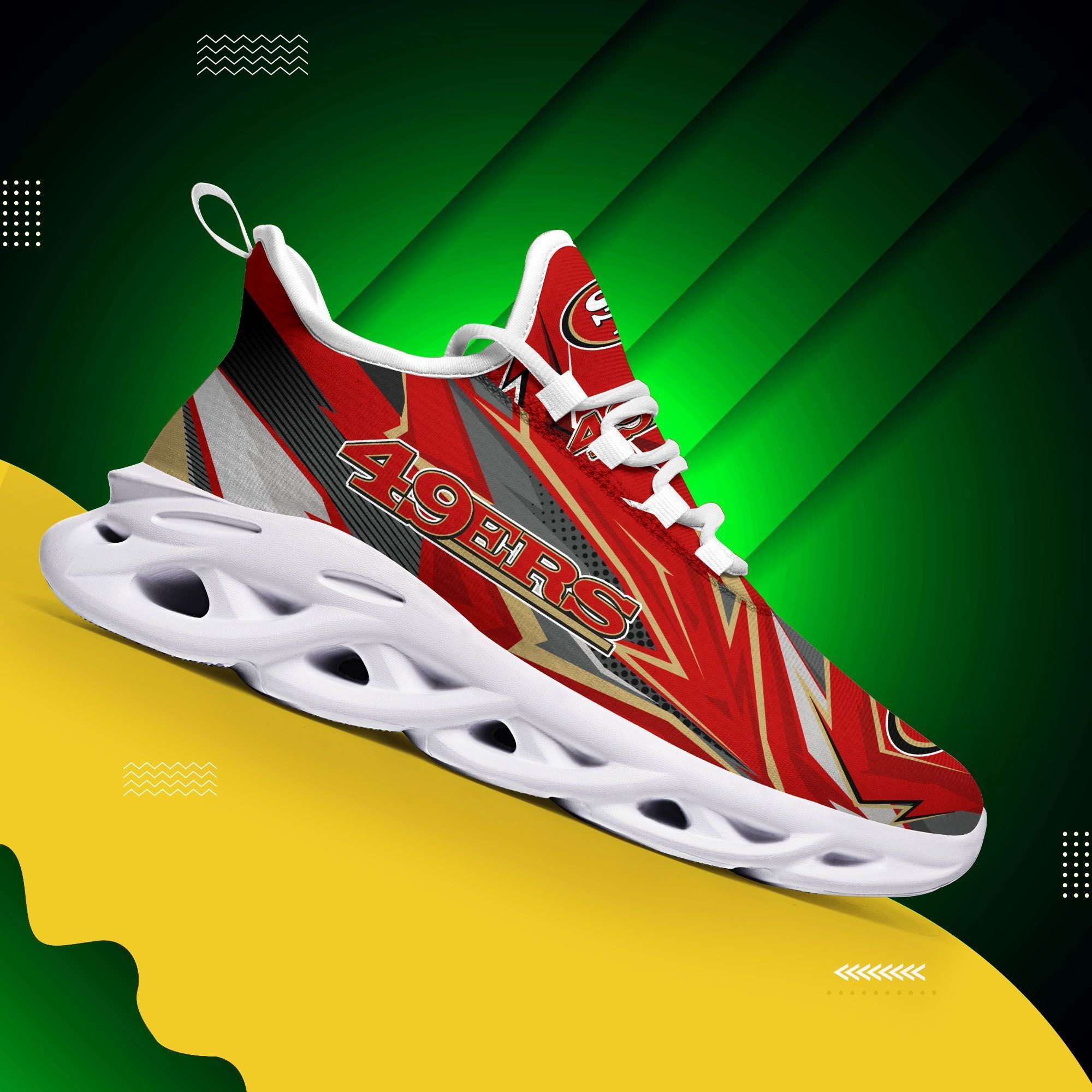 JWFancy San Francisco 49ers NFL Max Soul Shoes Sneakers For Men And Women