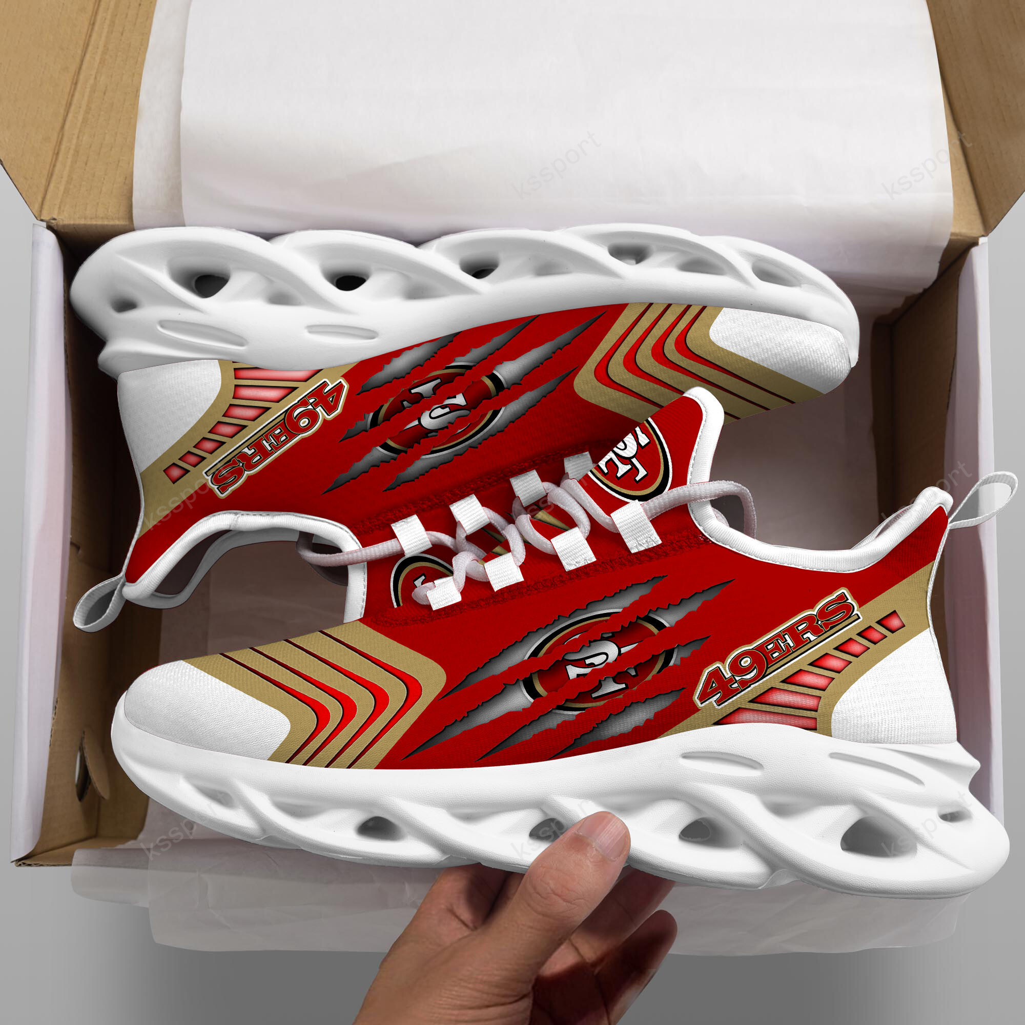 JWFancy San Francisco 49ers NFL Max Soul Shoes Sneakers For Men And Women
