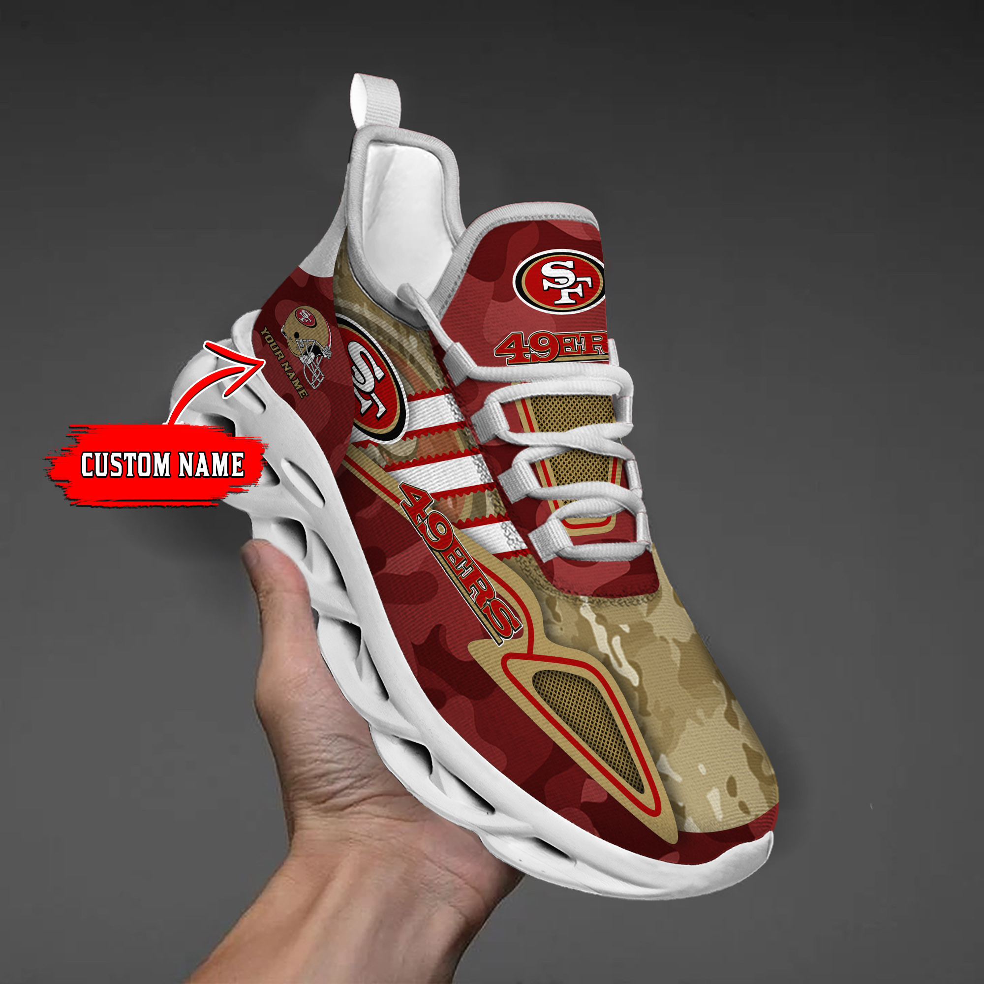 JWFancy San Francisco 49ers NFL Max Soul Shoes Sneakers For Men And Women