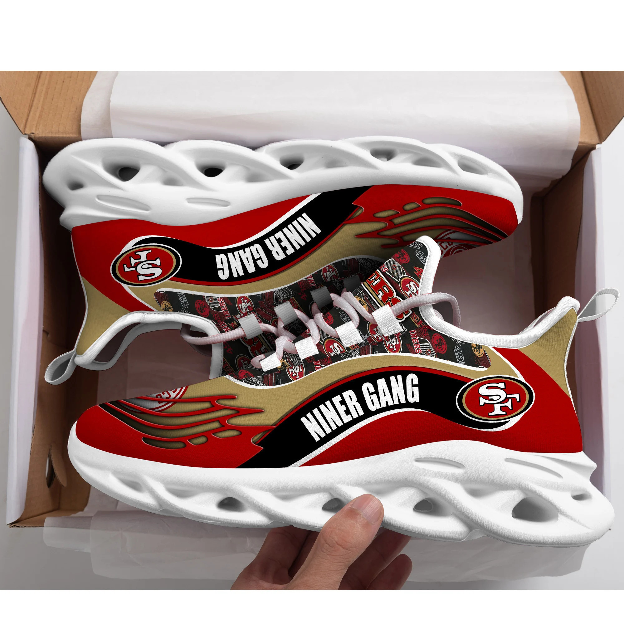 JWFancy San Francisco 49ers NFL Max Soul Shoes Sneakers For Men And Women