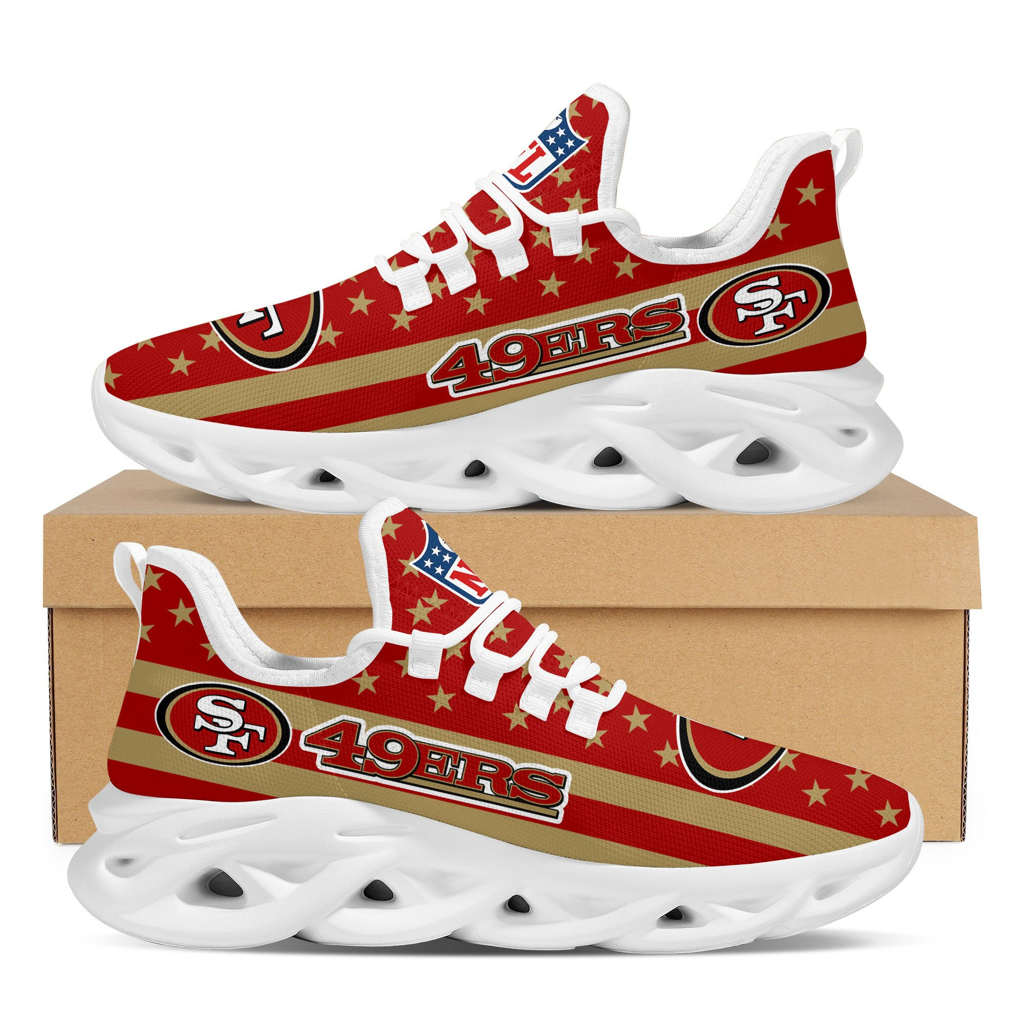 JWFancy San Francisco 49ers NFL Max Soul Shoes Sneakers For Men And Women