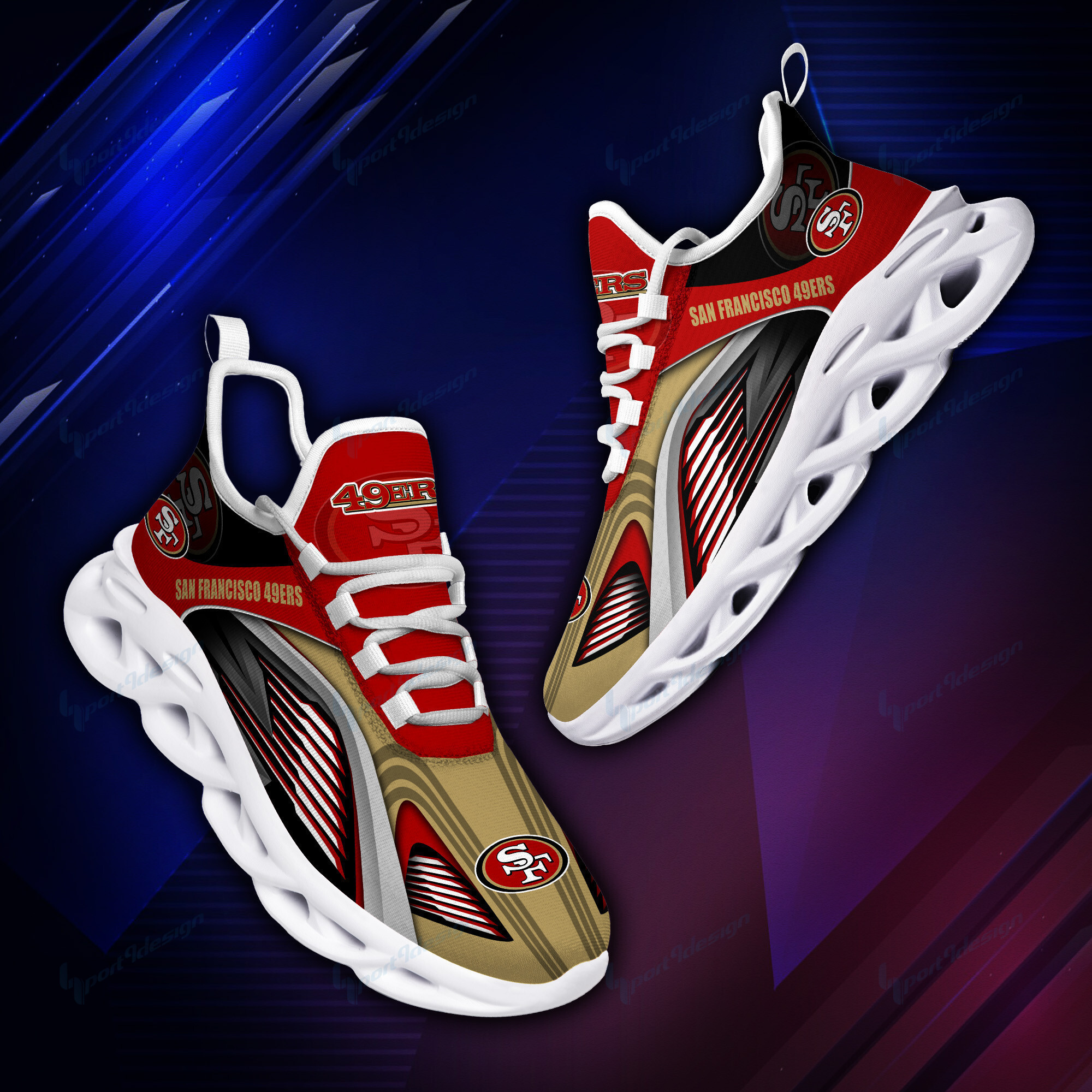 JWFancy San Francisco 49ers NFL Max Soul Shoes Sneakers For Men And Women