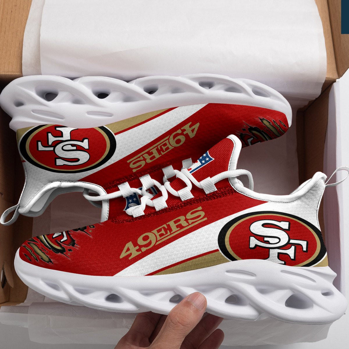 JWFancy San Francisco 49ers NFL Max Soul Shoes Sneakers For Men And Women