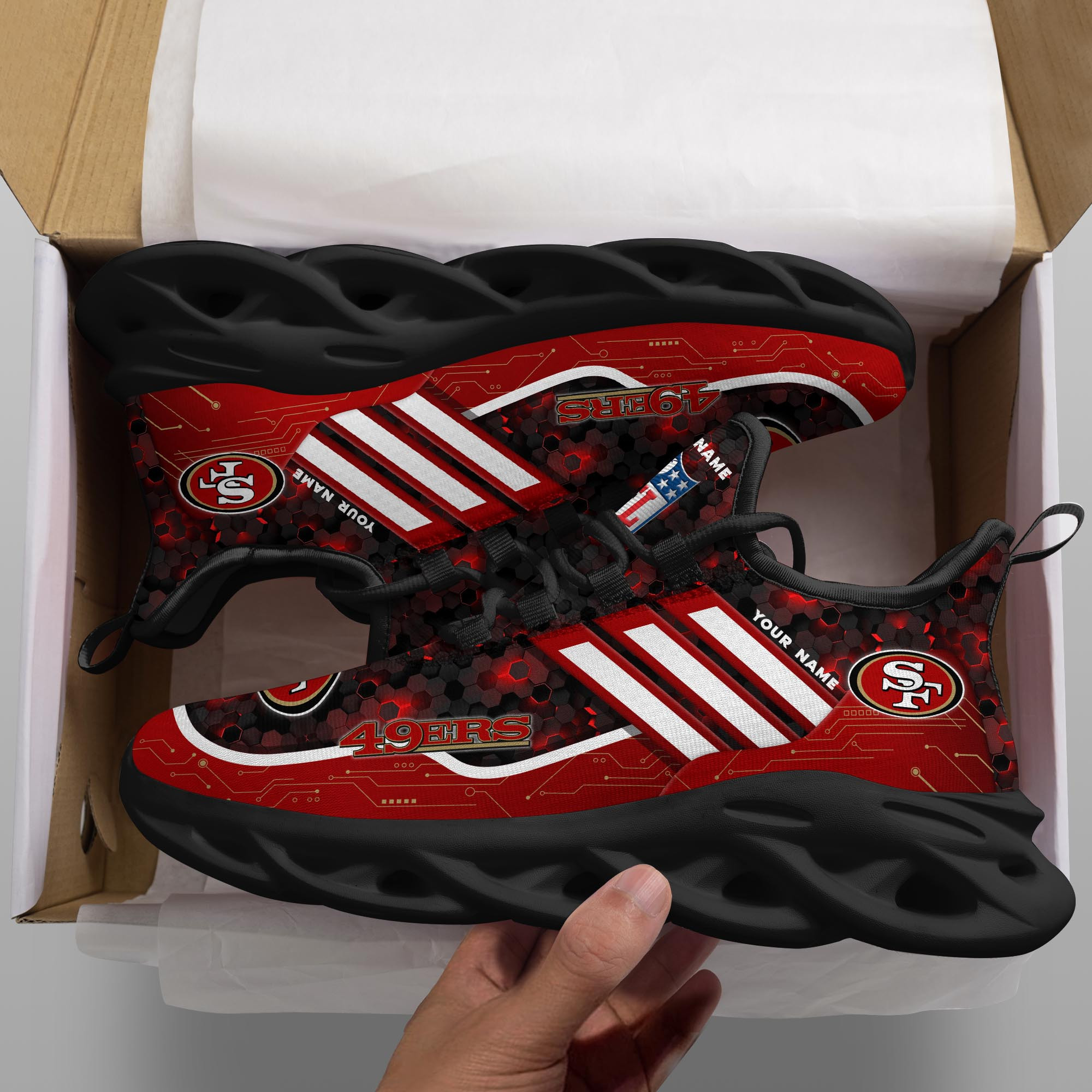 JWFancy San Francisco 49ers NFL Max Soul Shoes Sneakers For Men And Women