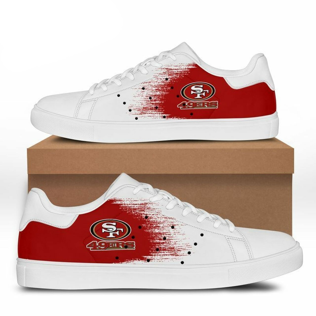 JWFancy San Francisco 49ers Skate Stan Shoes Sneakes For Men And Women