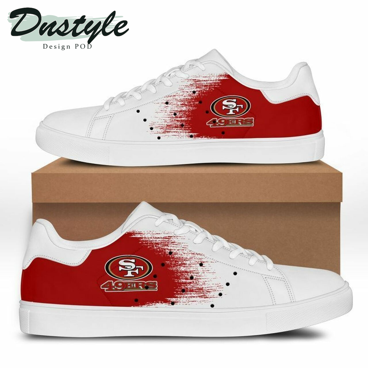JWFancy San Francisco 49ers Skate Stan Shoes Sneakes For Men And Women