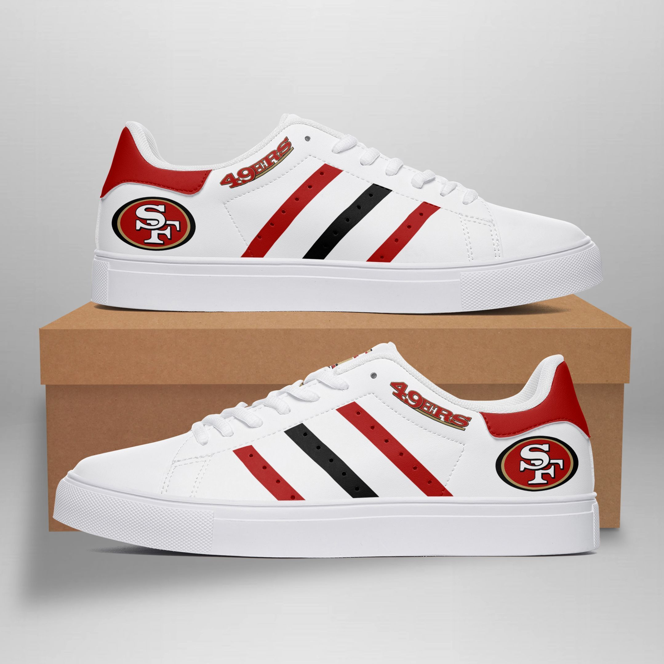 JWFancy San Francisco 49ers Skate Stan Shoes Sneakes For Men And Women