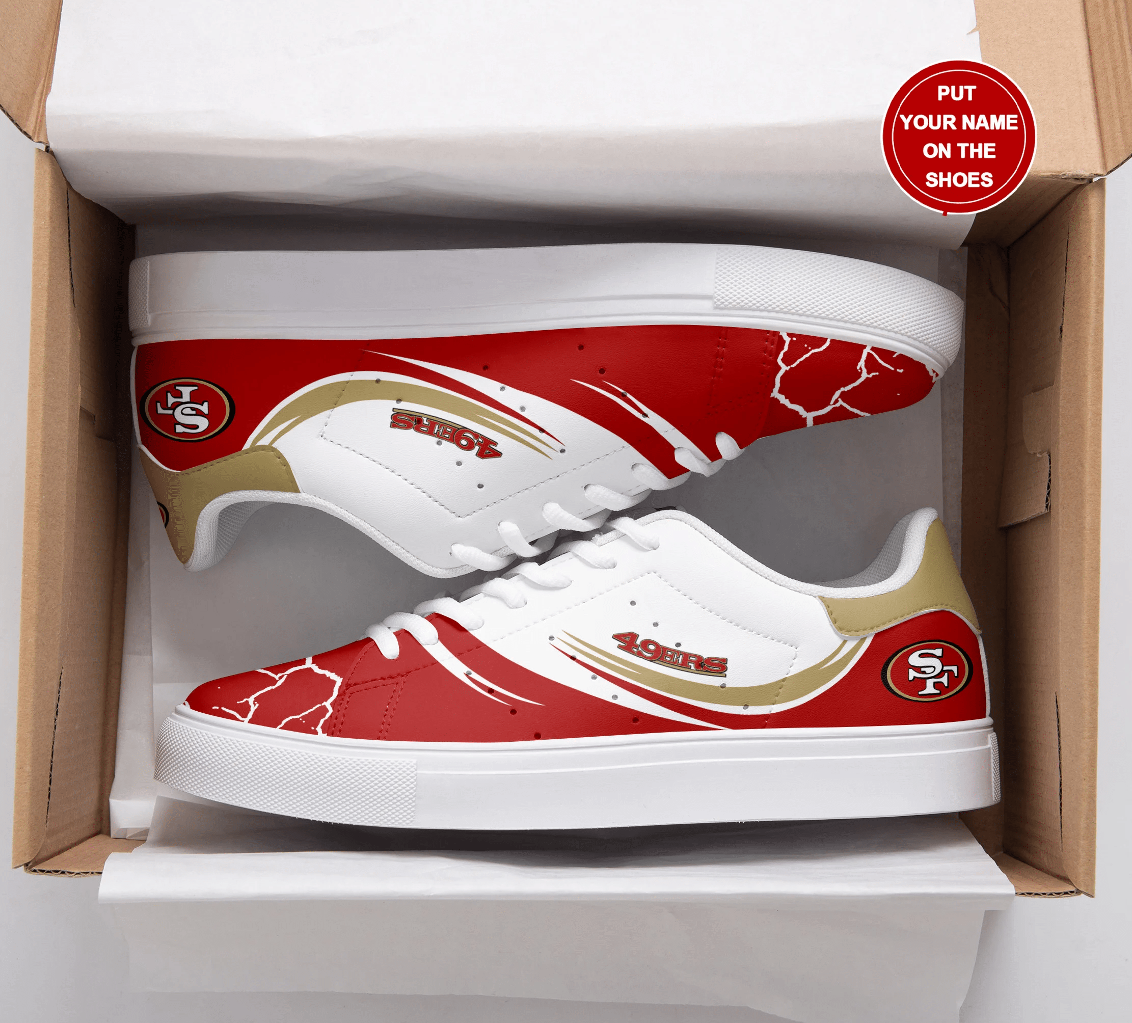 JWFancy San Francisco 49ers Skate Stan Shoes Sneakes For Men And Women