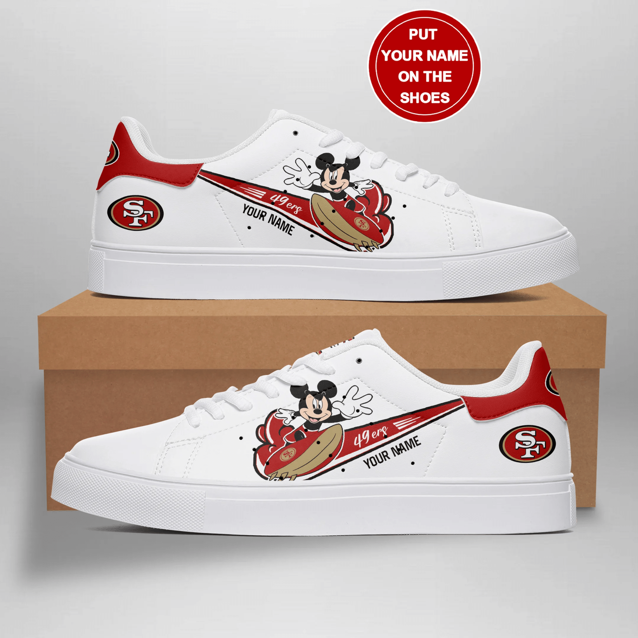 JWFancy San Francisco 49ers Skate Stan Shoes Sneakes For Men And Women