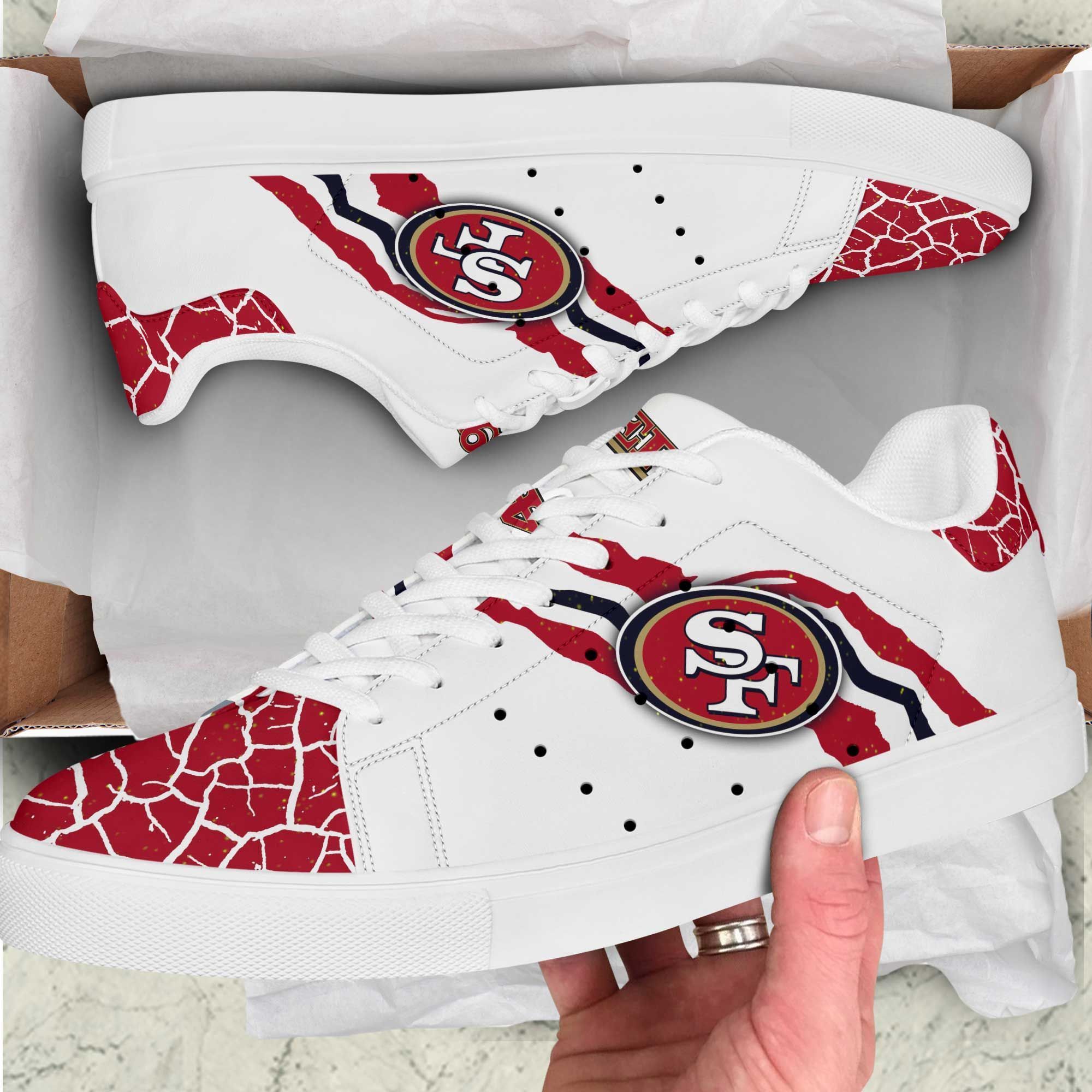 JWFancy San Francisco 49ers Skate Stan Shoes Sneakes For Men And Women