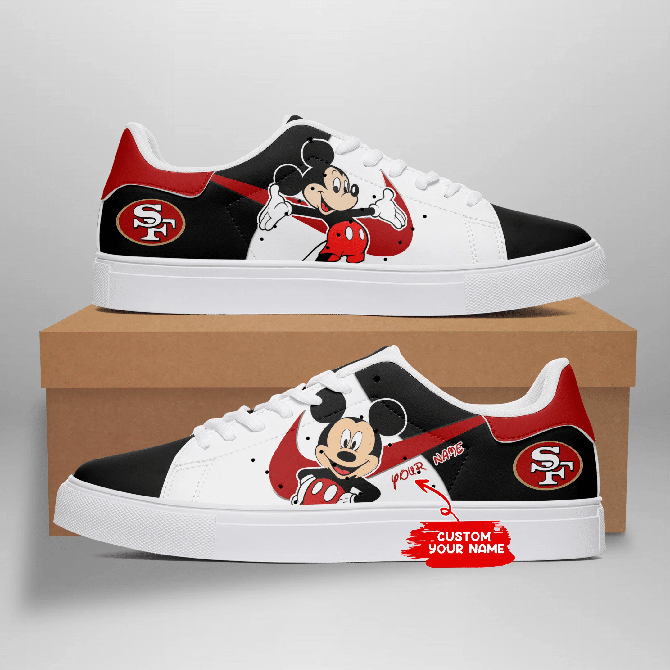 JWFancy San Francisco 49ers Skate Stan Shoes Sneakes For Men And Women