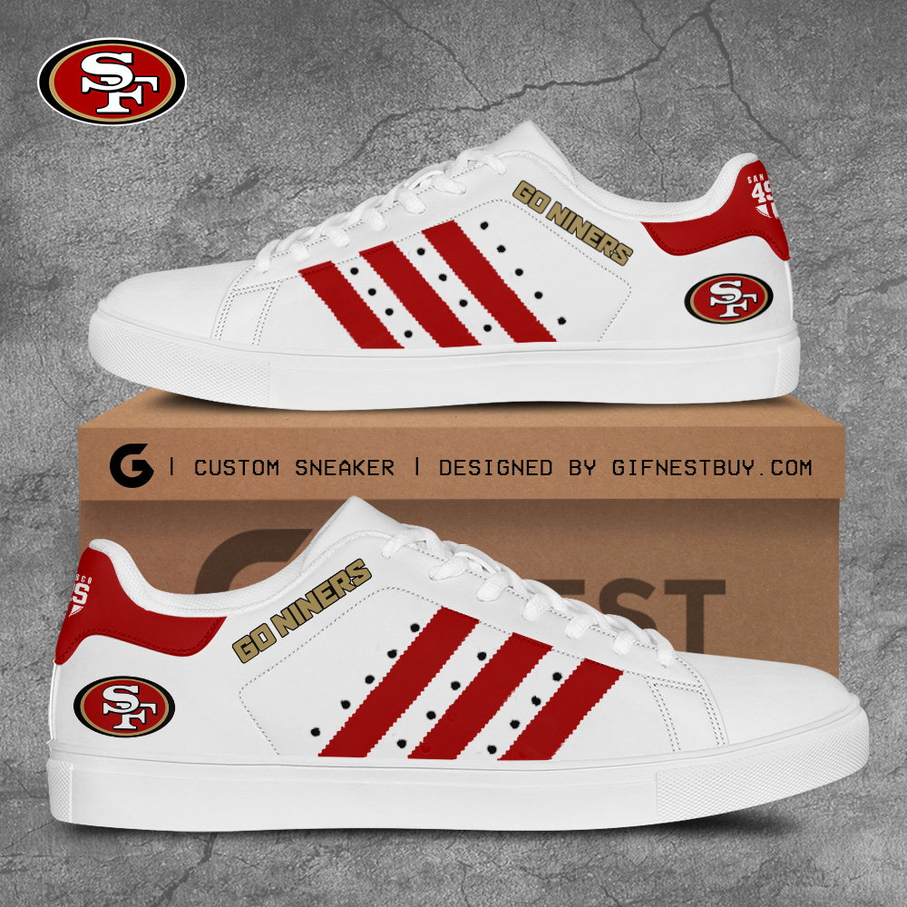 JWFancy San Francisco 49ers Skate Stan Shoes Sneakes For Men And Women