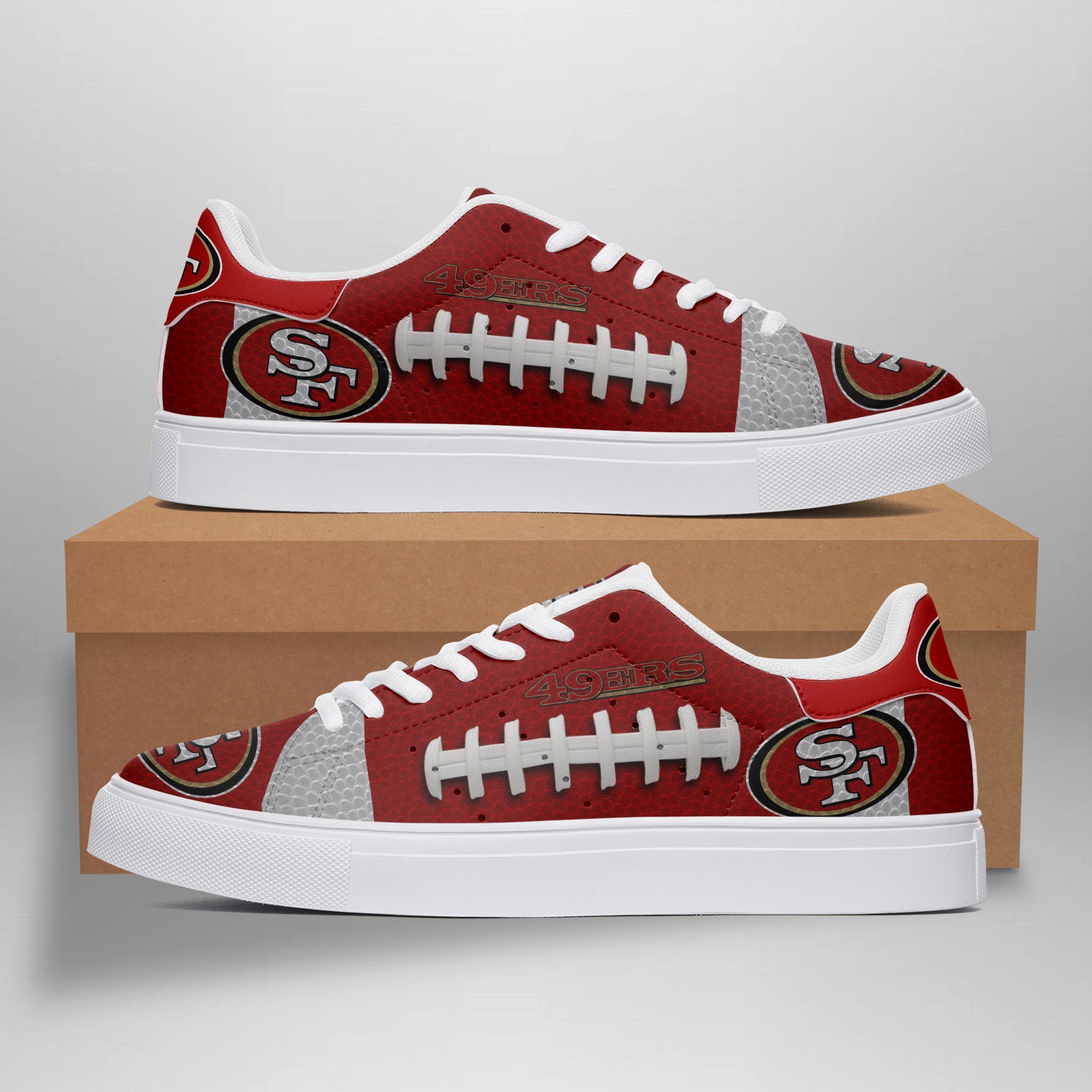 JWFancy San Francisco 49ers Skate Stan Shoes Sneakes For Men And Women