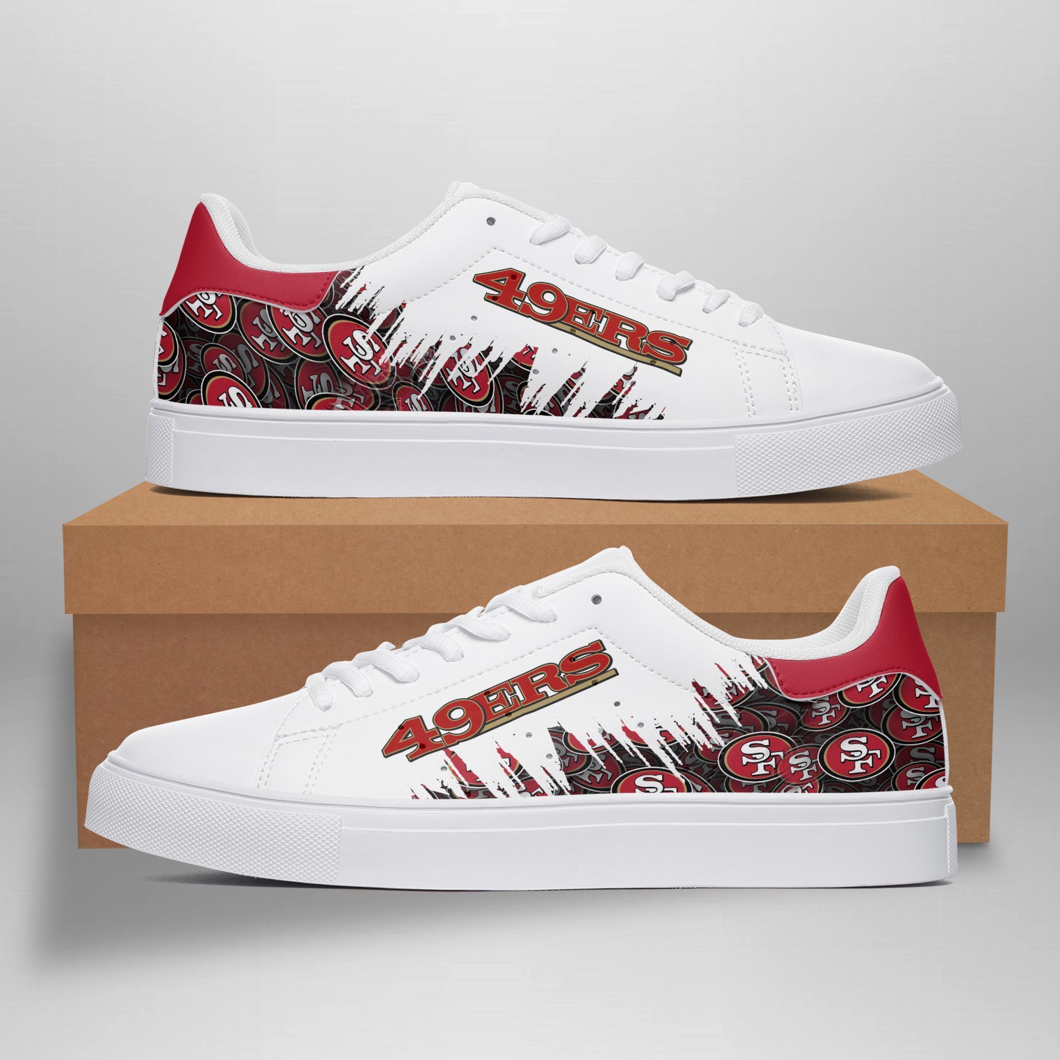 JWFancy San Francisco 49ers Skate Stan Shoes Sneakes For Men And Women