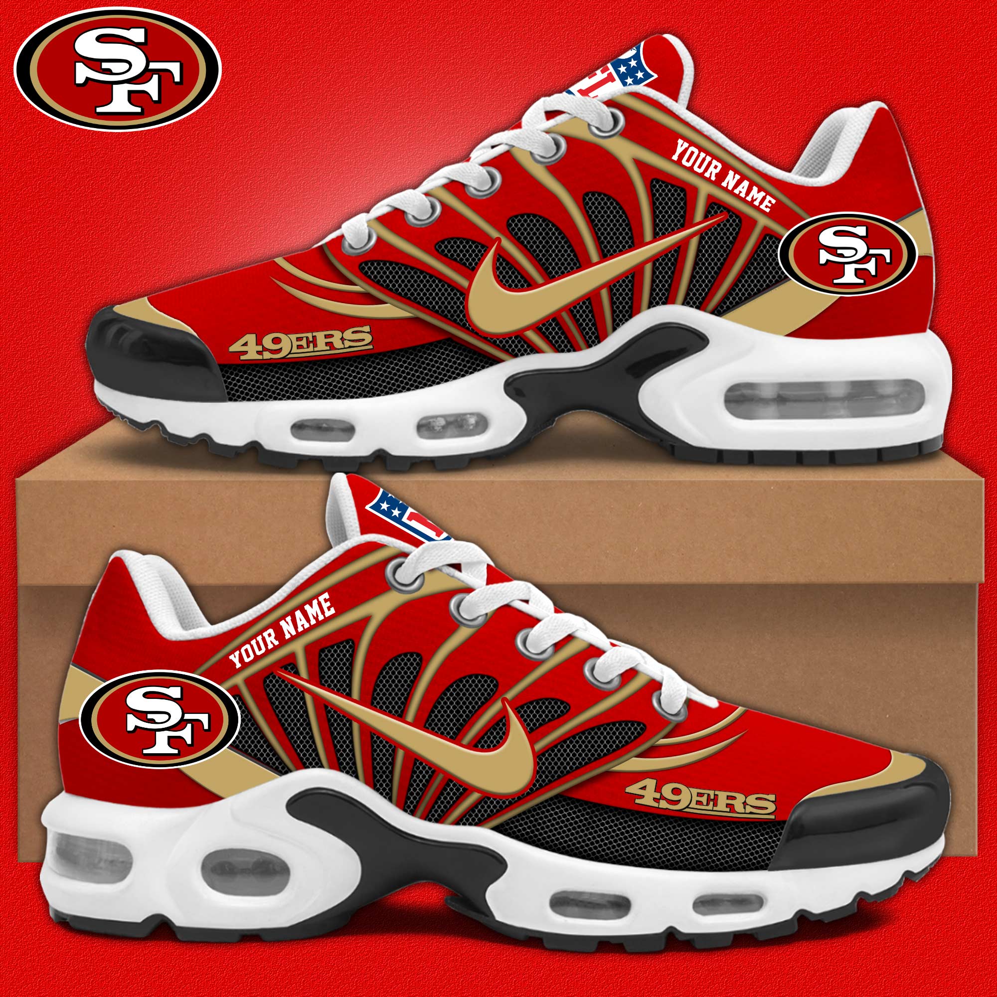 JWFancy San Francisco 49ers TN Shoes Sneakers For Men And Women