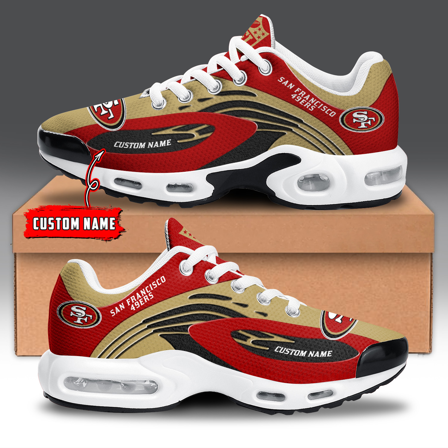 JWFancy San Francisco 49ers TN Shoes Sneakers For Men And Women