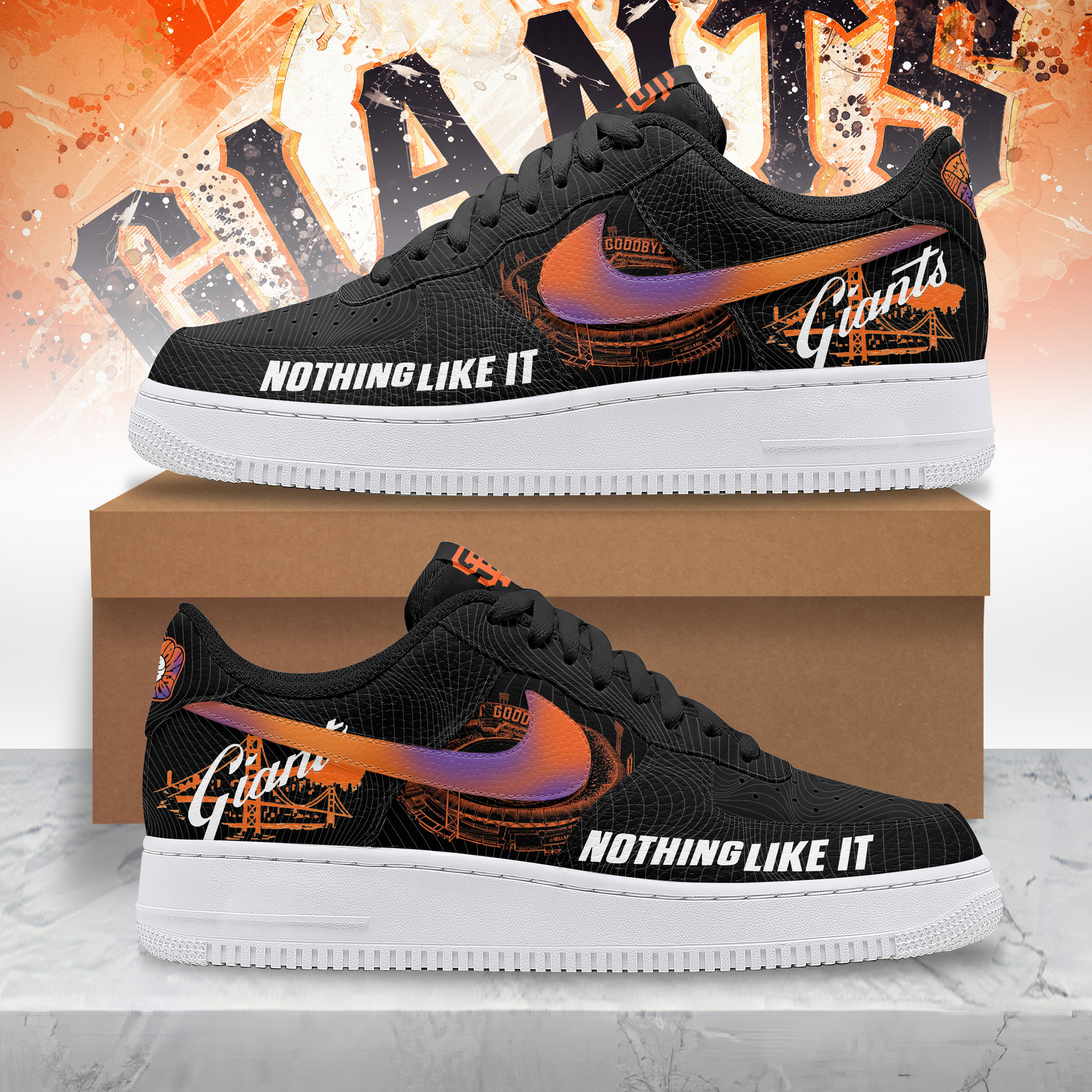 JWFancy San Francisco Giants Air Low-Top Sneakers Shoes For Men And Women