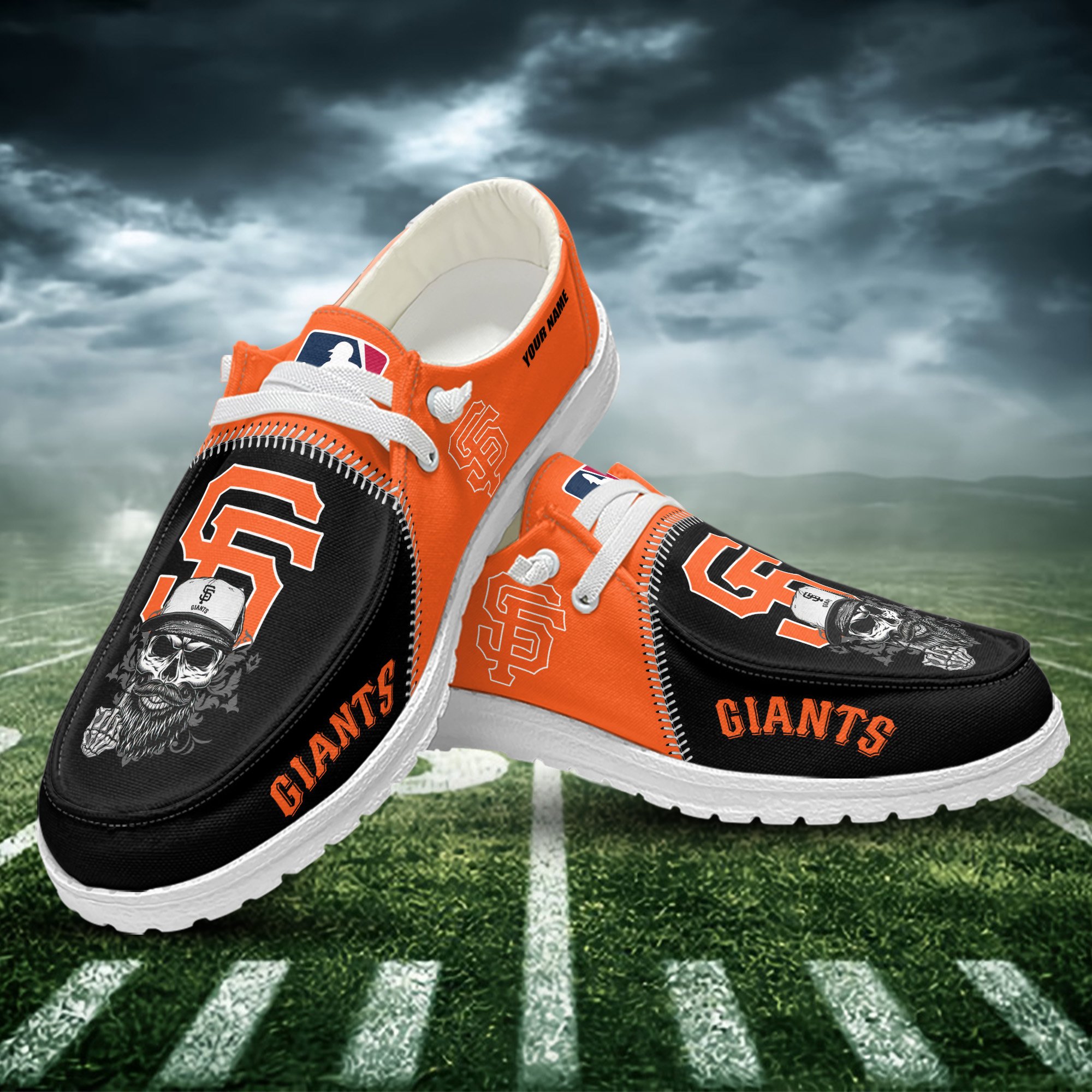 JWFancy San Francisco Giants Hey Dude Shoes Wally Men's Lace Up Loafers Comfortable For Men And Women